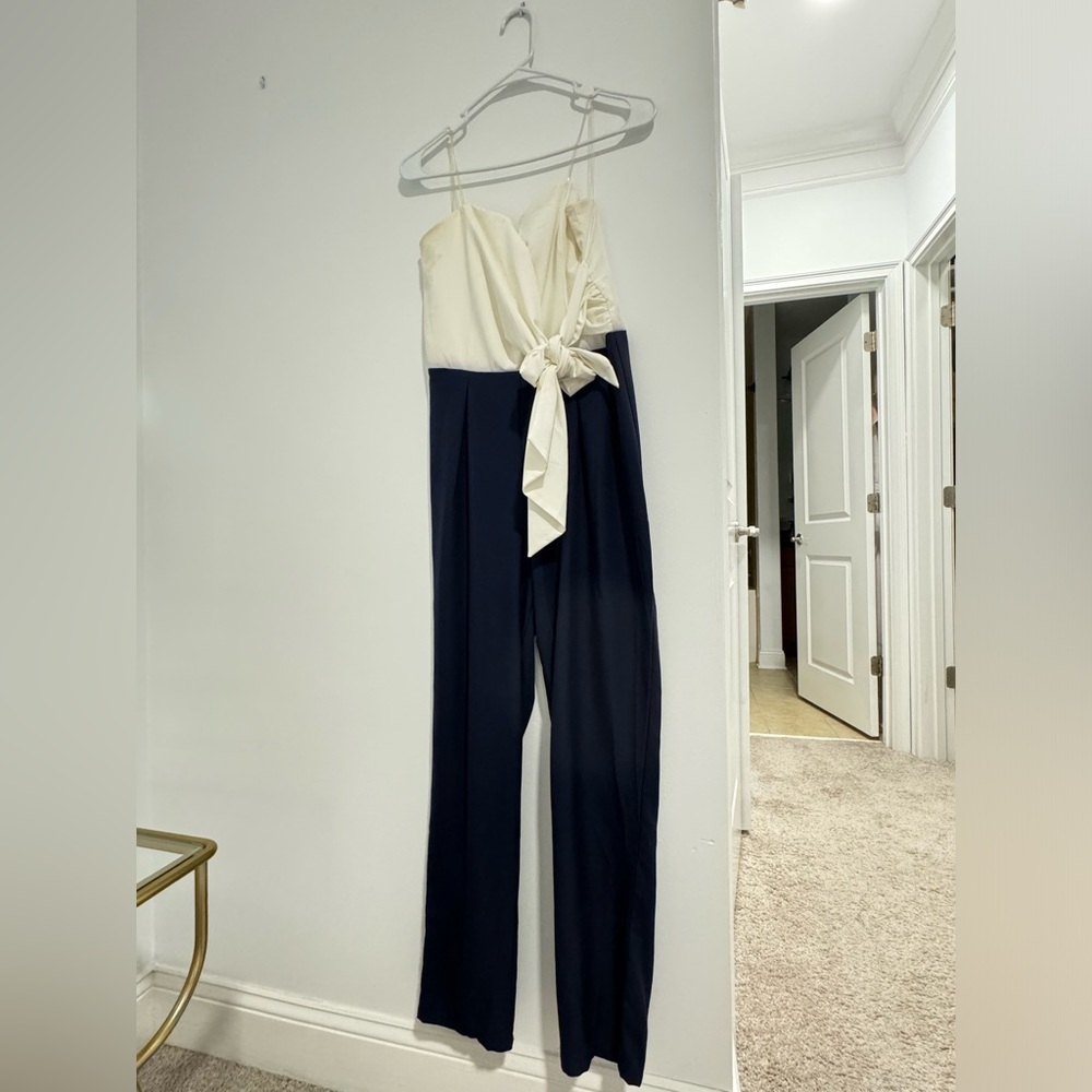 Navy & White Jumpsuit - Picture 4 of 7